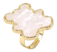 White Bear Shaped Gel Palette Ring