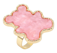 Pink Bear Shaped Gel Palette Ring