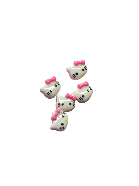 Tiny Hello Kitty Hot Pink Bow Charms